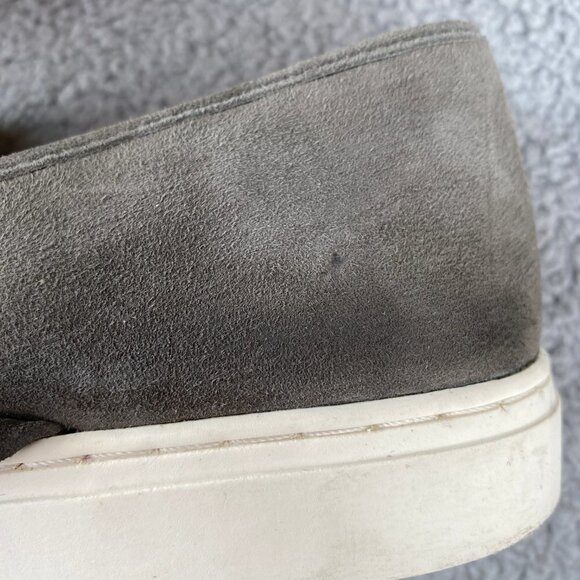 Vince Camuto Barita Grey Suede Leather Slip On Sneakers Sz 10 W - Picture 9 of 12